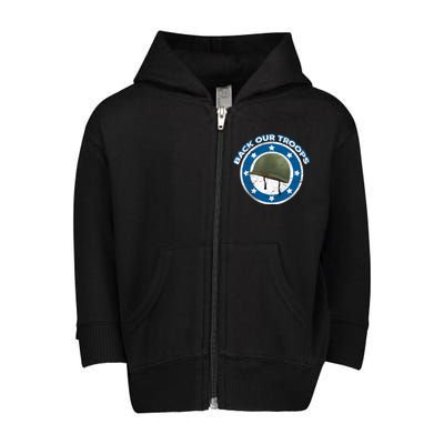 Back Our Troops Toddler Zip Fleece Hoodie