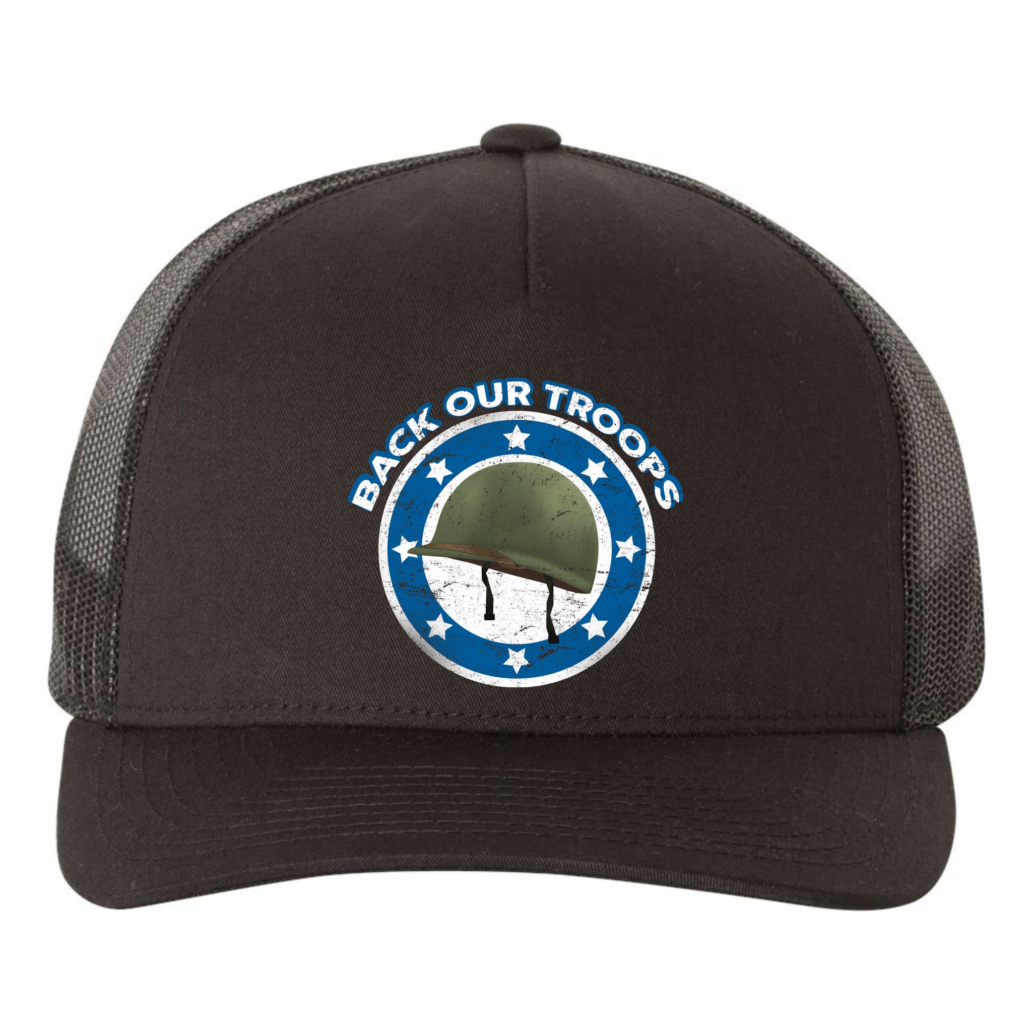 Back Our Troops Yupoong Adult 5-Panel Trucker Hat