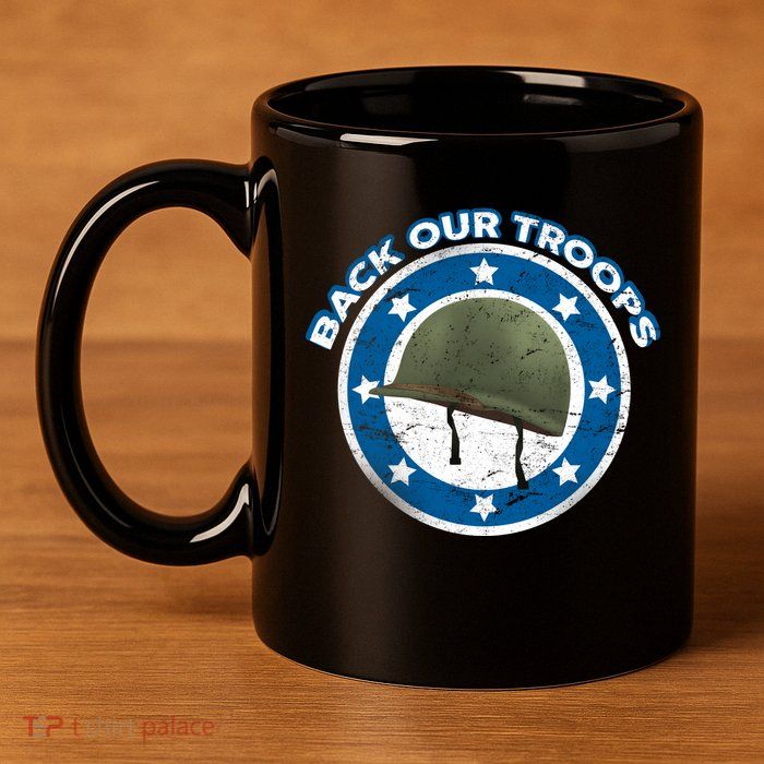 Back Our Troops 11oz C Handle Ceramic Mug