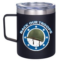 Back Our Troops 12oz Stainless Steel Coffee Mug