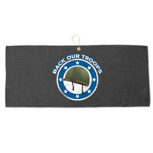 Back Our Troops Large Microfiber Waffle Golf Towel