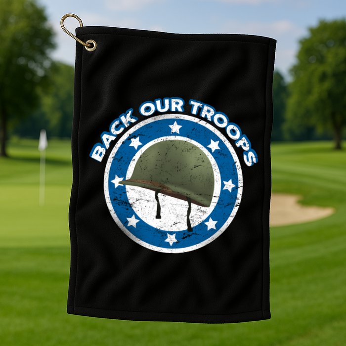 Back Our Troops Golf Towel
