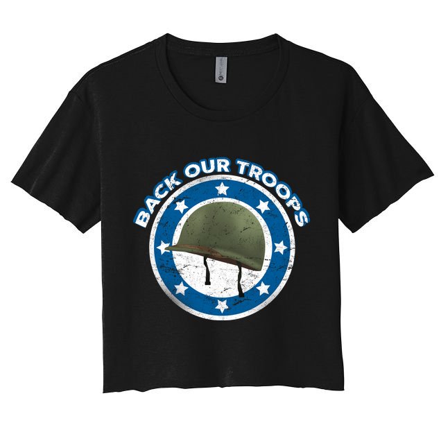 Back Our Troops Crop Top
