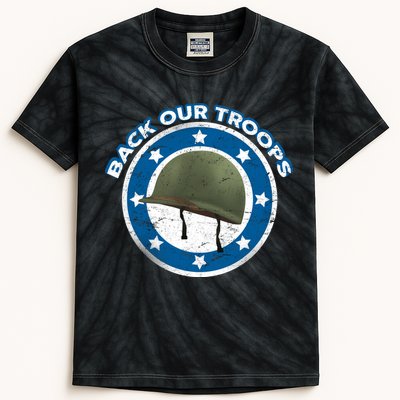 Back Our Troops Kids Tie-Dye T-Shirt