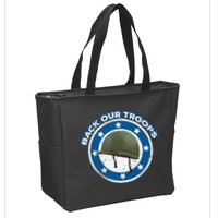 Back Our Troops Zip Tote Bag