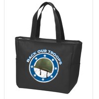 Back Our Troops Zip Tote Bag