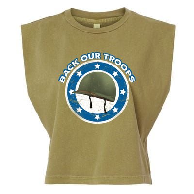 Back Our Troops Garment-Dyed Women's Muscle Tee