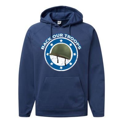 Back Our Troops Performance Fleece Hoodie