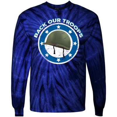 Back Our Troops Tie-Dye Long Sleeve Shirt