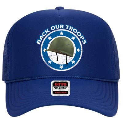 Back Our Troops High Crown Mesh Back Trucker Hat