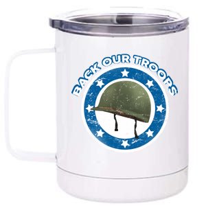 Back Our Troops 12 oz Stainless Steel Tumbler Cup