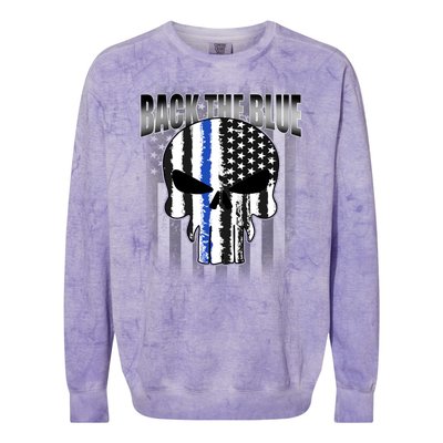 Back The Blue Colorblast Crewneck Sweatshirt