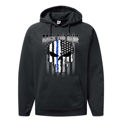 Back The Blue Performance Fleece Hoodie