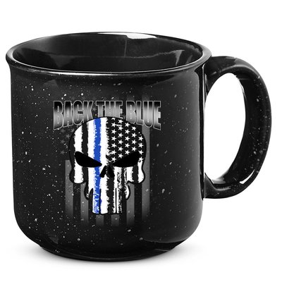Back The Blue 15oz Campfire Ceramic Mug