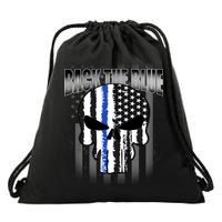 Back The Blue Drawstring Bag