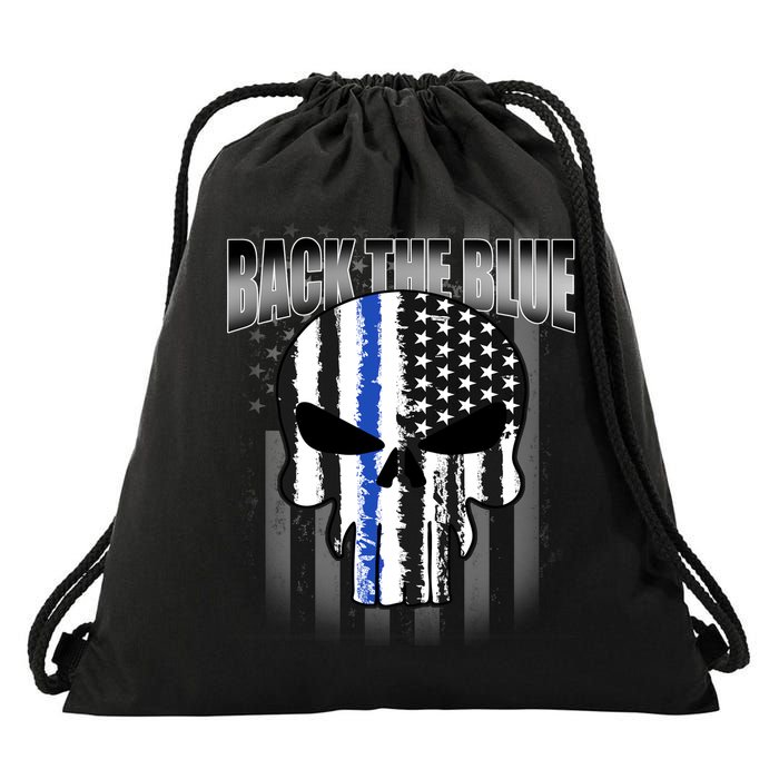 Back The Blue Drawstring Bag