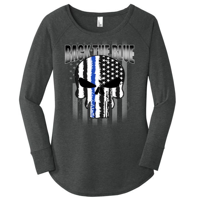 Back The Blue Women's Perfect Tri Tunic Long Sleeve Shirt