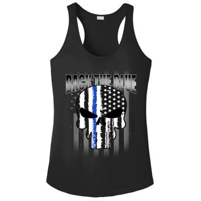 Back The Blue Ladies PosiCharge Competitor Racerback Tank