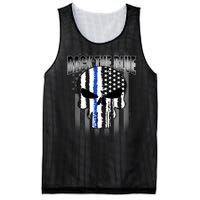 Back The Blue Mesh Reversible Basketball Jersey Tank