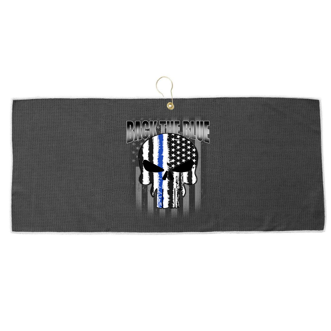 Back The Blue Large Microfiber Waffle Golf Towel