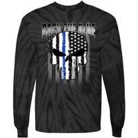 Back The Blue Tie-Dye Long Sleeve Shirt