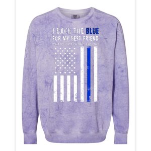 Back The Blue Best Friend Of A Police Officer Colorblast Crewneck Sweatshirt