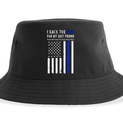 Back The Blue Best Friend Of A Police Officer Sustainable Bucket Hat