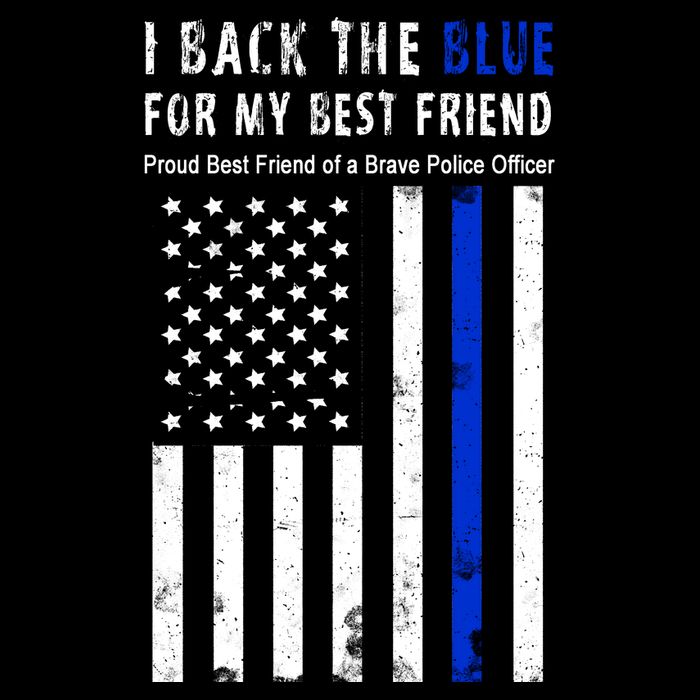 Back The Blue Best Friend Of A Police Officer Flatbill Hat