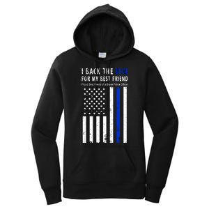 Back The Blue Best Friend Of A Police Officer Women's Pullover Hoodie