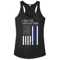 Back The Blue Best Friend Of A Police Officer Ladies PosiCharge Competitor Racerback Tank