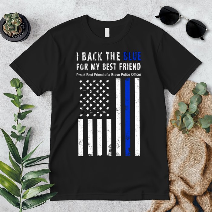 Back The Blue Best Friend Of A Police Officer Premium T-Shirt