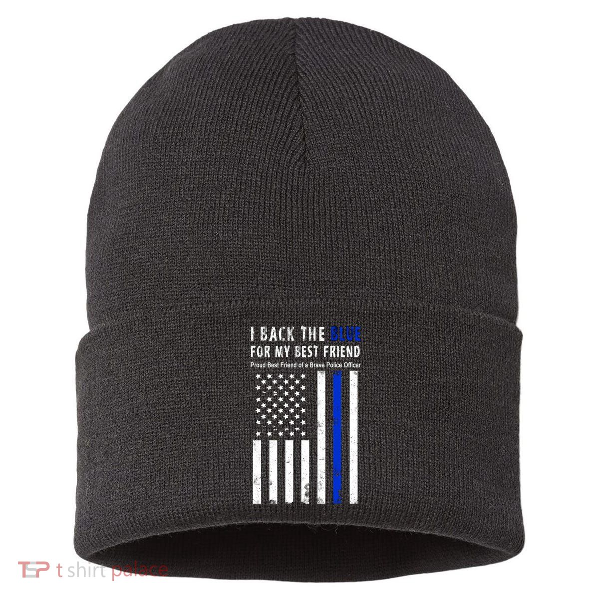 Back The Blue Best Friend Of A Police Officer Sustainable Knit Beanie