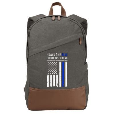 Back The Blue Best Friend Of A Police Officer Cotton Canvas Backpack