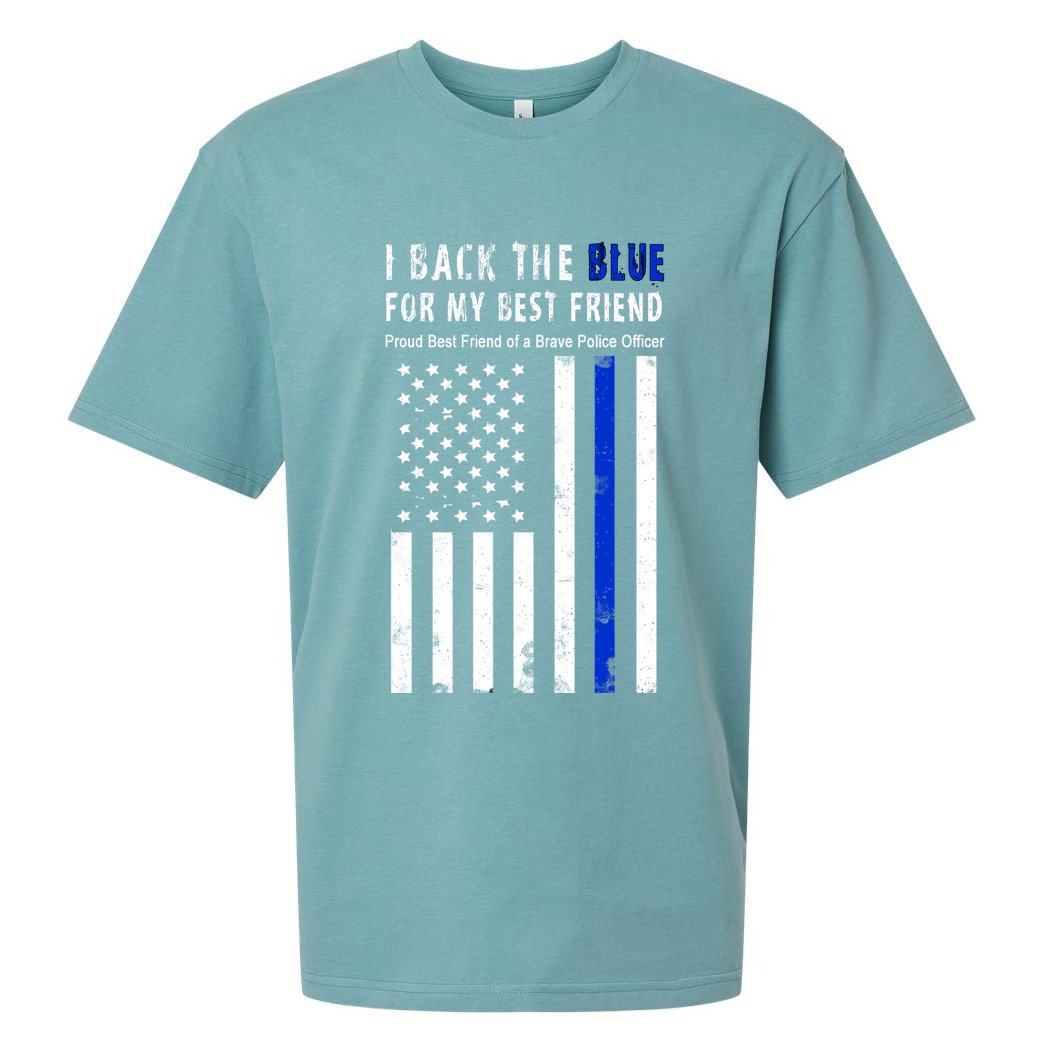 Back The Blue Best Friend Of A Police Officer Sueded Cloud Jersey T-Shirt
