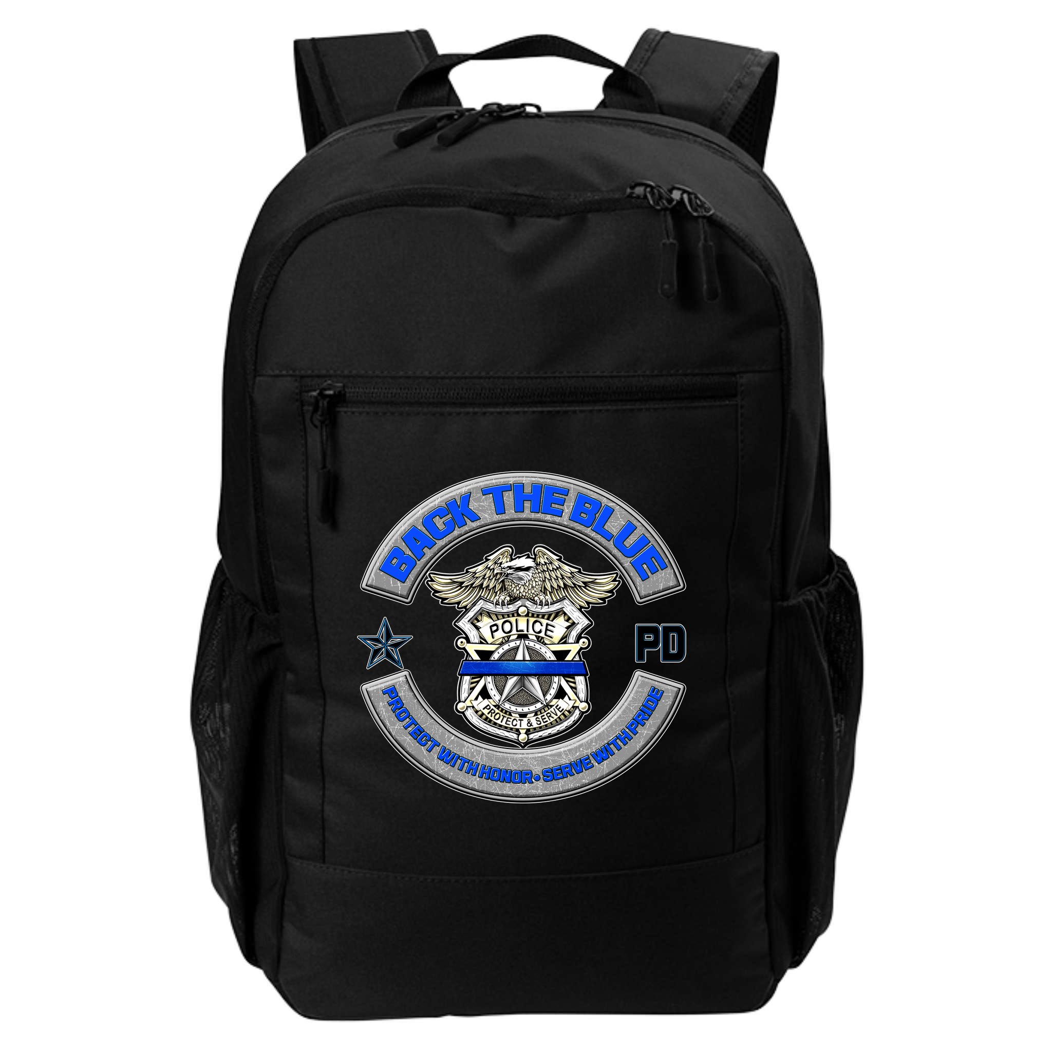 Back The Blue Police Protect And Serve Backpack