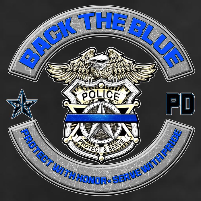 Back The Blue Police Protect And Serve 15oz Campfire Ceramic Mug