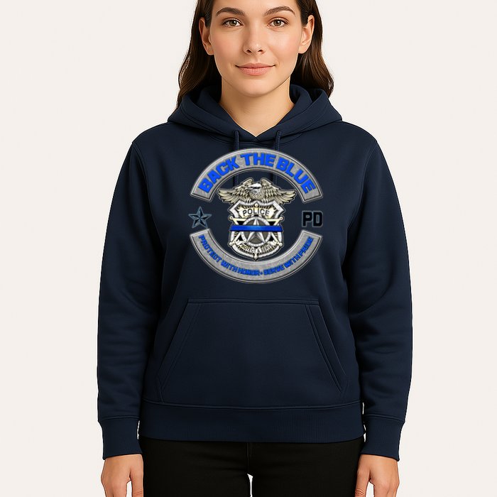 Back The Blue Police Protect And Serve Hoodie