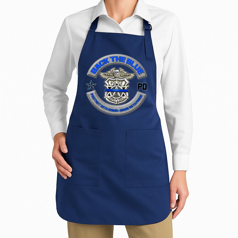 Back The Blue Police Protect And Serve Apron