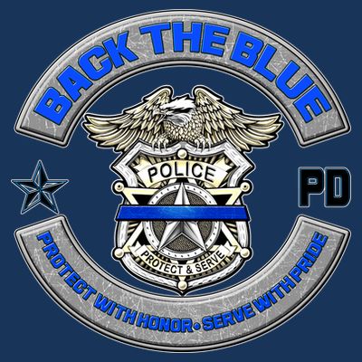 Back The Blue Police Protect And Serve T-Shirt