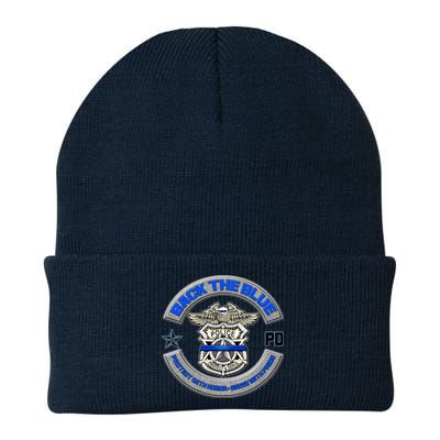 Back The Blue Police Protect And Serve Beanie