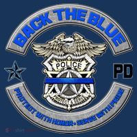 Back The Blue Police Protect And Serve Women's V-Neck T-Shirt