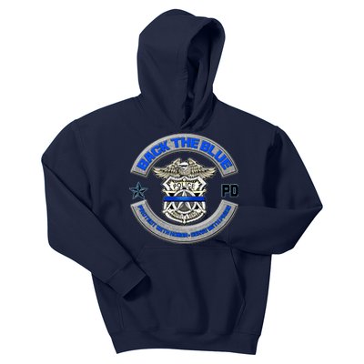 Back The Blue Police Protect And Serve Kids Hoodie