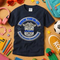 Back The Blue Police Protect And Serve Kids T-Shirt