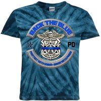 Back The Blue Police Protect And Serve Kids Tie-Dye T-Shirt