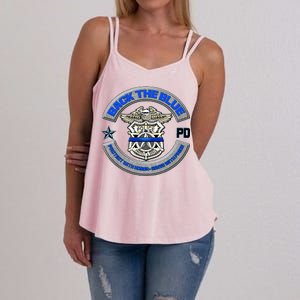 Back The Blue Police Protect And Serve Women's Strappy Tank