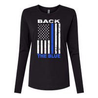 Back The Blue Support Our Police Womens Cotton Relaxed Long Sleeve T-Shirt