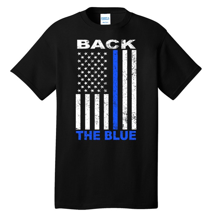 Back The Blue Support Our Police Tall T-Shirt