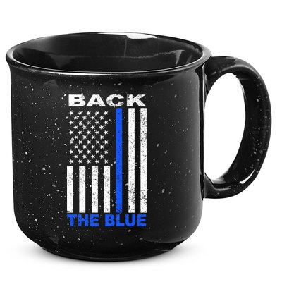 Back The Blue Support Our Police 15oz Campfire Ceramic Mug