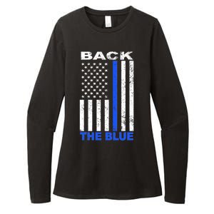 Back The Blue Support Our Police Womens CVC Long Sleeve Shirt