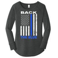 Back The Blue Support Our Police Women's Perfect Tri Tunic Long Sleeve Shirt